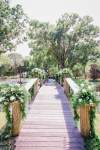 Walkway to wedding guests' seating area